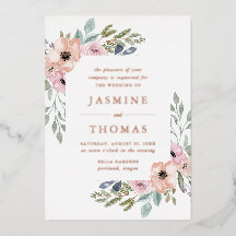 Casamento Floral Elegante em Rosa Poeirento e Pêss