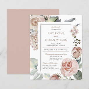 Casamento Floral Elegante Formal Orçamento Rosa Po