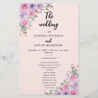 Casamento Floral em Aquarela Rosa Elegante