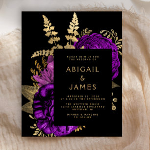 Casamento Floral Escuro Malva Orçado