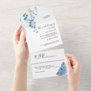 Casamento Floral Francês Azul Moderno