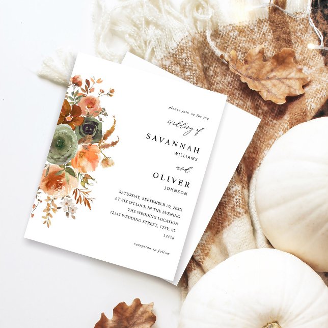 Casamento Floral Green & Terra Cotta (Criador carregado)