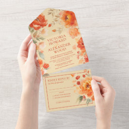 Casamento Floral Laranja Queimado