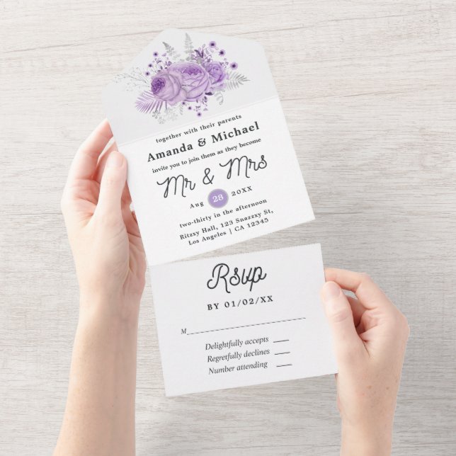 Casamento Floral Lavanda e Prata (Tearaway)