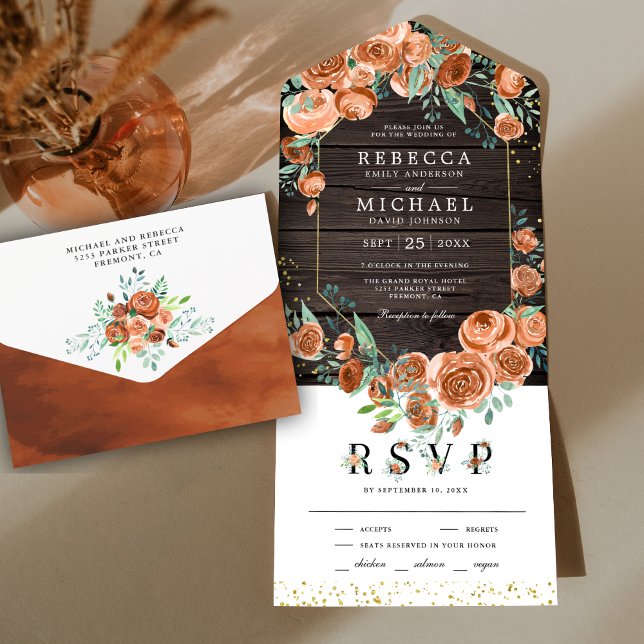 Casamento Floral Madeira Laranja Queimada Terrosa  (Criador carregado)