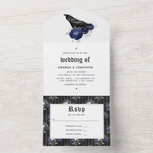 Casamento Floral marinho e Silver Gothic (Interno)