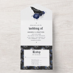 Casamento Floral marinho e Silver Gothic