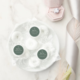 Casamento Floral Mínimo Verde Florestal Obrigado