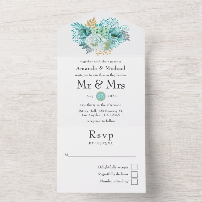 Casamento Floral Mint Watercolor (Interno)