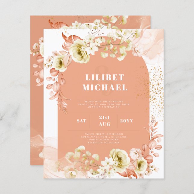 Casamento Floral Mix Boho (Frente/Verso)