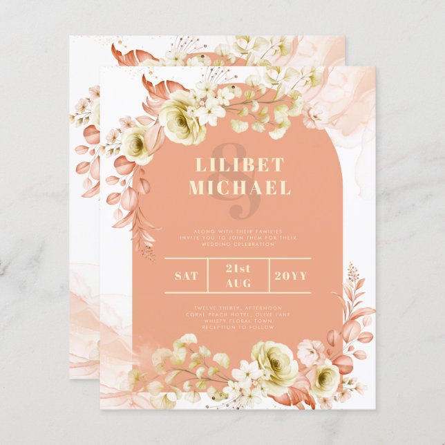 Casamento Floral Mix Boho (Frente/Verso)