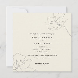 Casamento Floral Moderno Delicado Soft Eggshell