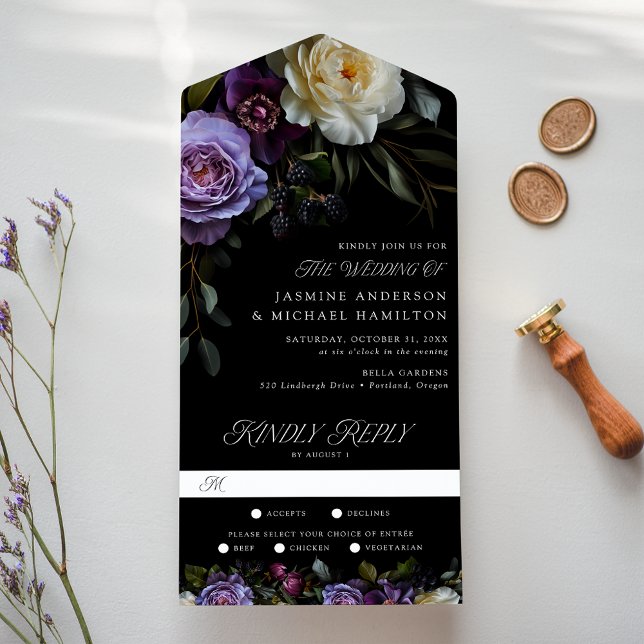 Casamento Floral Moderno Gótico (Criador carregado)