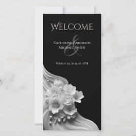 Casamento Floral Moderno Preto e Branco