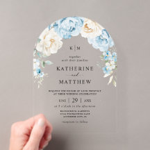 Casamento Floral Monograma Azul Empoeirado Champan
