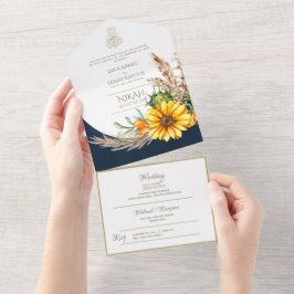 Casamento Floral Muçulmano Islâmico LeahG Blue Sun