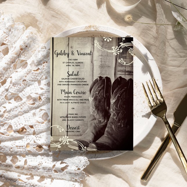 Casamento Floral Ocidental - Rustic Cowboy Boots C (Criador carregado)