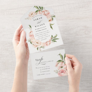 Casamento Floral Pastel Soft Blush Peony Peach