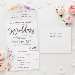 Casamento Floral Pastel Watercolor