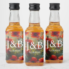 Casamento Floral Personalizado de Poppies Vermelho