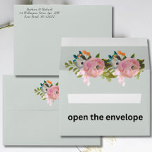 **Casamento Floral Pintado à Mão Romântico Elegant