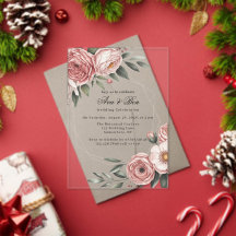 Casamento Floral Pintado Pintado com Blush Elegant