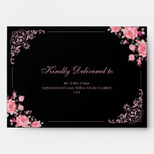 Casamento floral preto e rosa