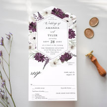 Casamento Floral Púrpura e Branca