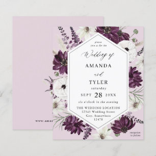 Casamento Floral Púrpura e Branco do Orçamento - L