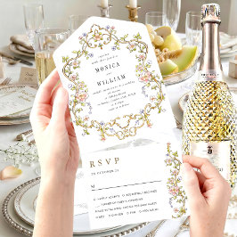 Casamento Floral Quadro de Elegância Ornada Vitori