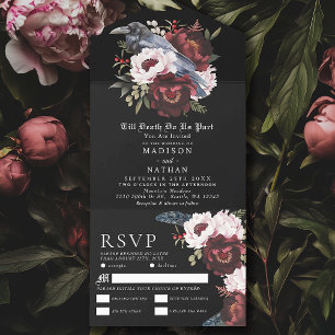 Casamento Floral Raven Raven Gótico Romântico