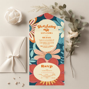 Casamento Floral Retro dos Anos Setenta
