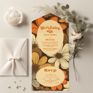 Casamento Floral Retro dos Anos Setenta