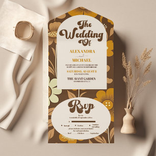 Casamento Floral Retro Moderno dos Anos 70
