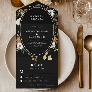 Casamento Floral Romântico Boho Floral Dark & Mood