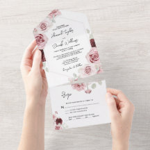 Casamento Floral Rosa-Blush Vermelho Burgundy com 