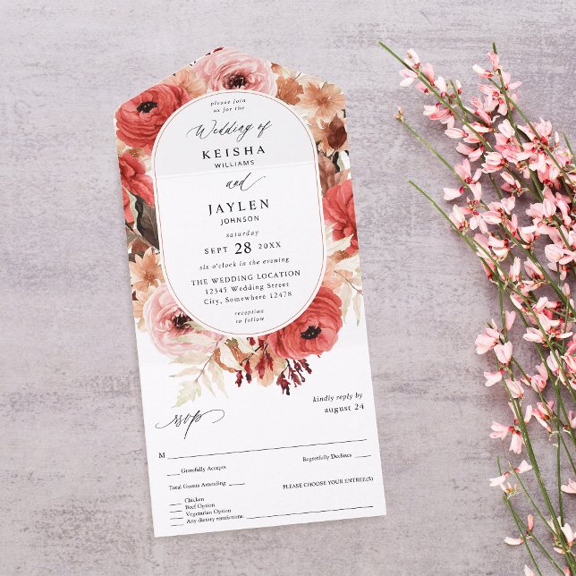 Casamento Floral Rosa e Vermelho (Criador carregado)