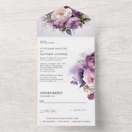 Casamento Floral Rosa-Rosa-Rosa-Blush-Púrpura