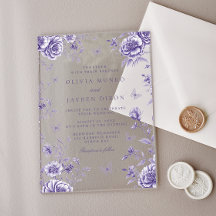 Casamento Floral Roxo Vintage Encantado