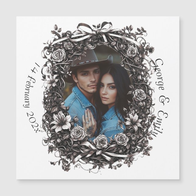 Casamento Floral Russo, sepia. (Frente)