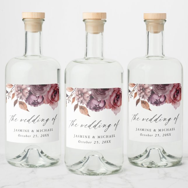 Casamento Floral Rustic Autumn Marsala (Garrafas)
