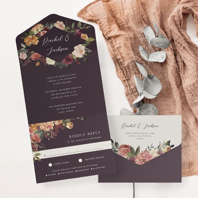 Casamento Floral Rustic Bloom Watercolor (Criador carregado)