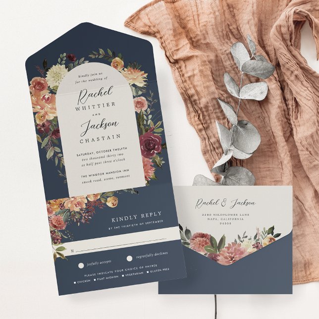 Casamento Floral Rustic Bloom Watercolor (Criador carregado)