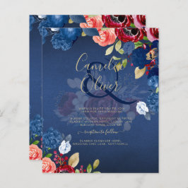 Casamento Floral Rustic Burgundy Blue