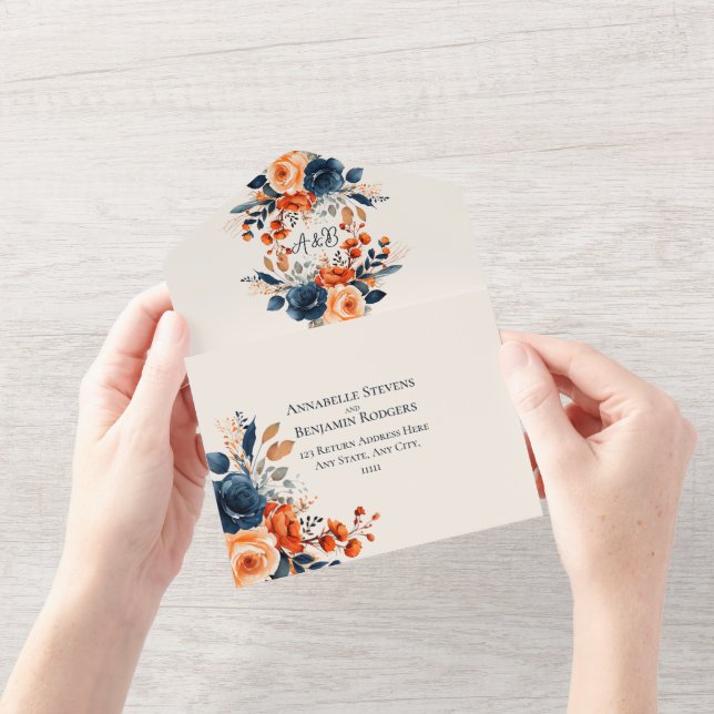 Casamento Floral Rustic Burnt Orange and Blue (Abertura)