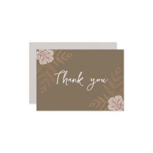 Casamento Floral Rustic Elegance Obrigado Cartões