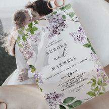 Casamento Floral Rustic Lilac Modern Boho Watercol