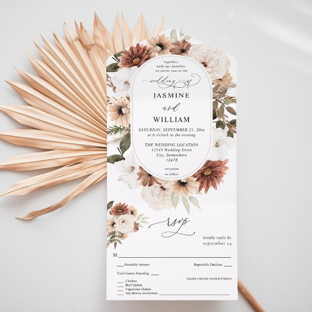Casamento Floral Rustic Neutral Boho (Criador carregado)