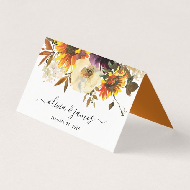 Casamento Floral Rustic Sunflower Fall (Frente)