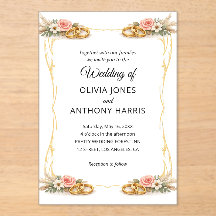 Casamento Floral Rústico Geométrico em Ouro Elegan